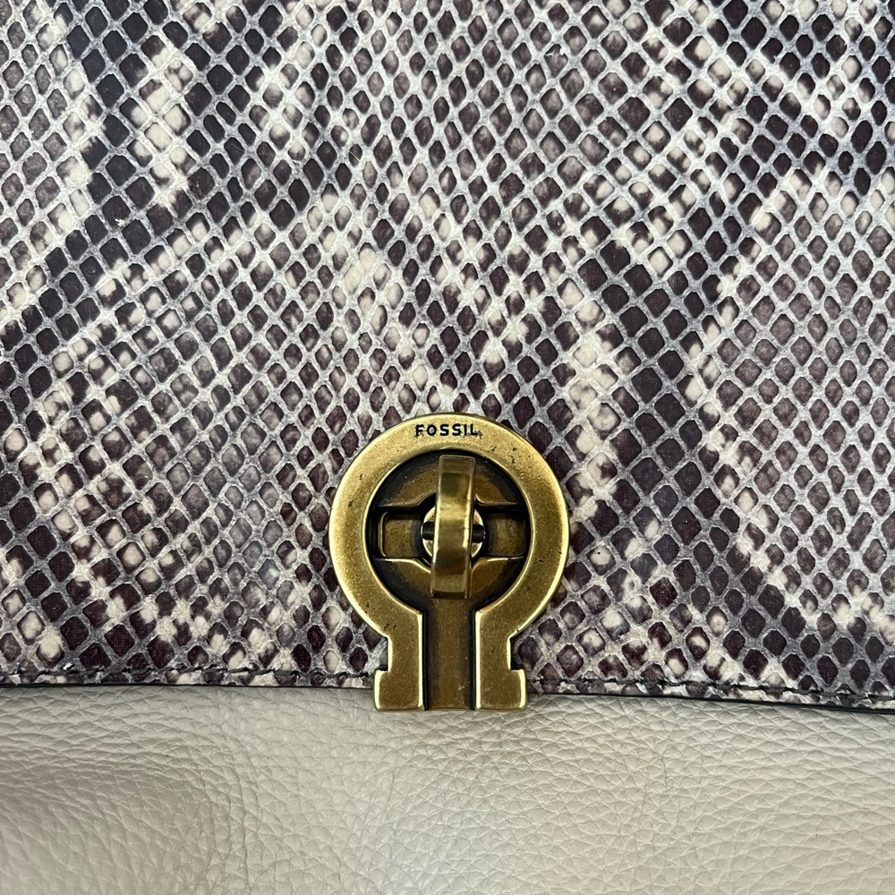 Fossil Classic Crossbody Snake Python And Tan - image 5